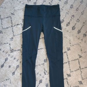 Dark teal lululemon leggings with pockets!!!